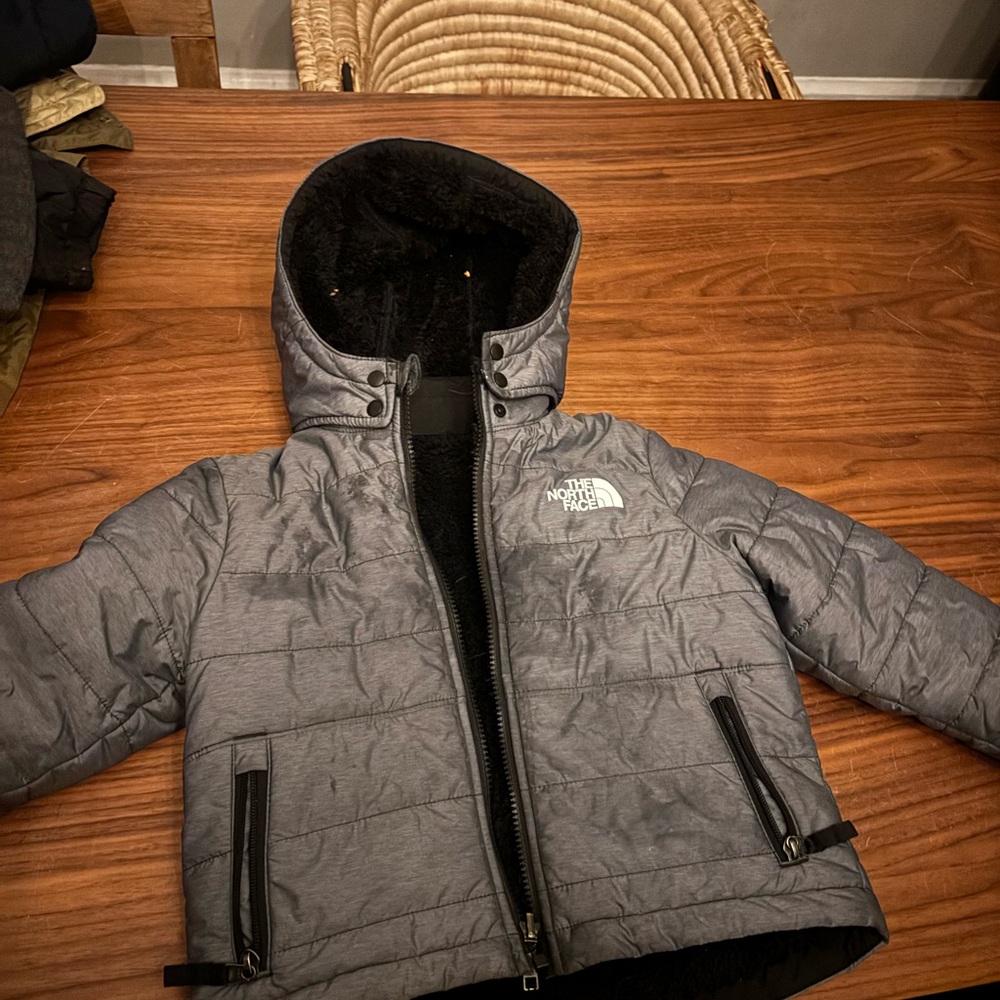 The North Face Kids Charcoal Puffer Jacket